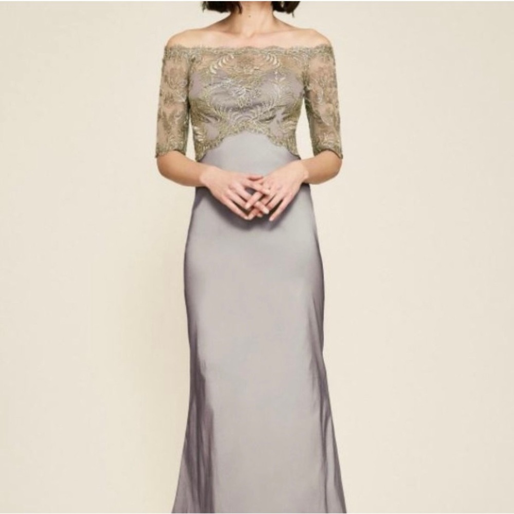 Tadashi Shoji Off-the-shoulder Taffeta Gown